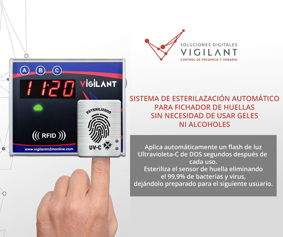 fichador biométrico - control horario - vigilant