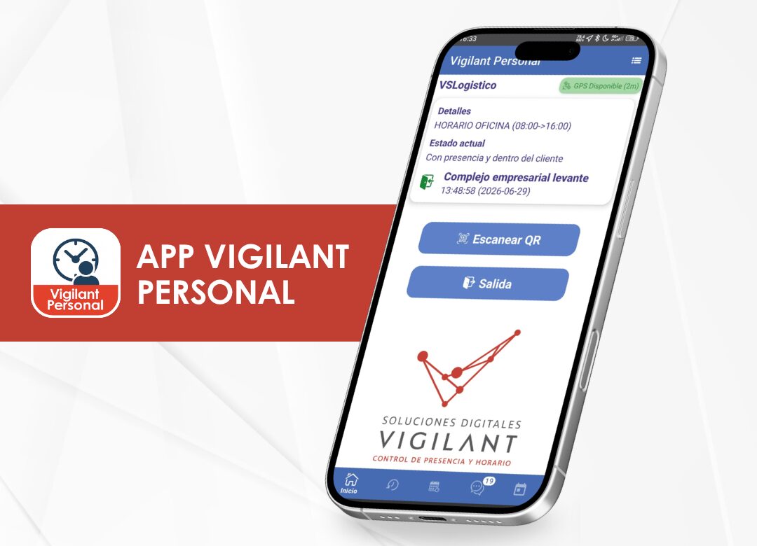 nueva interfaz app personal - portal de empleado - vigilant control horario